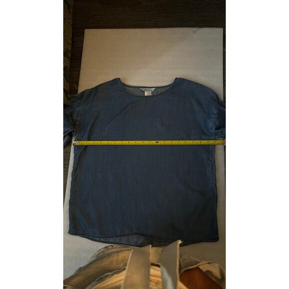 DizzyLissy Lightweight Denim Ruffle Top M Boho Festival Casual Lightweight Boho - Picture 8 of 10